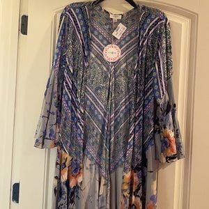 Long open front dress duster.